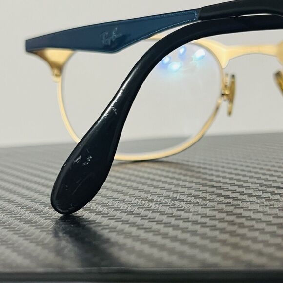 Ray Ban RX 6346-2872 Gold with Royal Blue Eyeglasses Frames Only Discontinued - Picture 13 of 13
